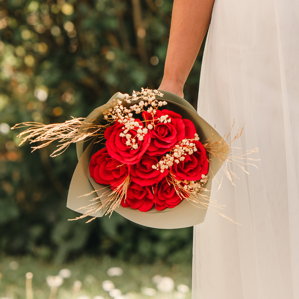 Bouquet de roses - Rouge intense