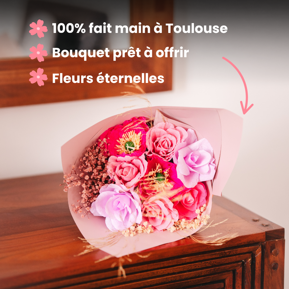 Bouquet composition - Poésie rose