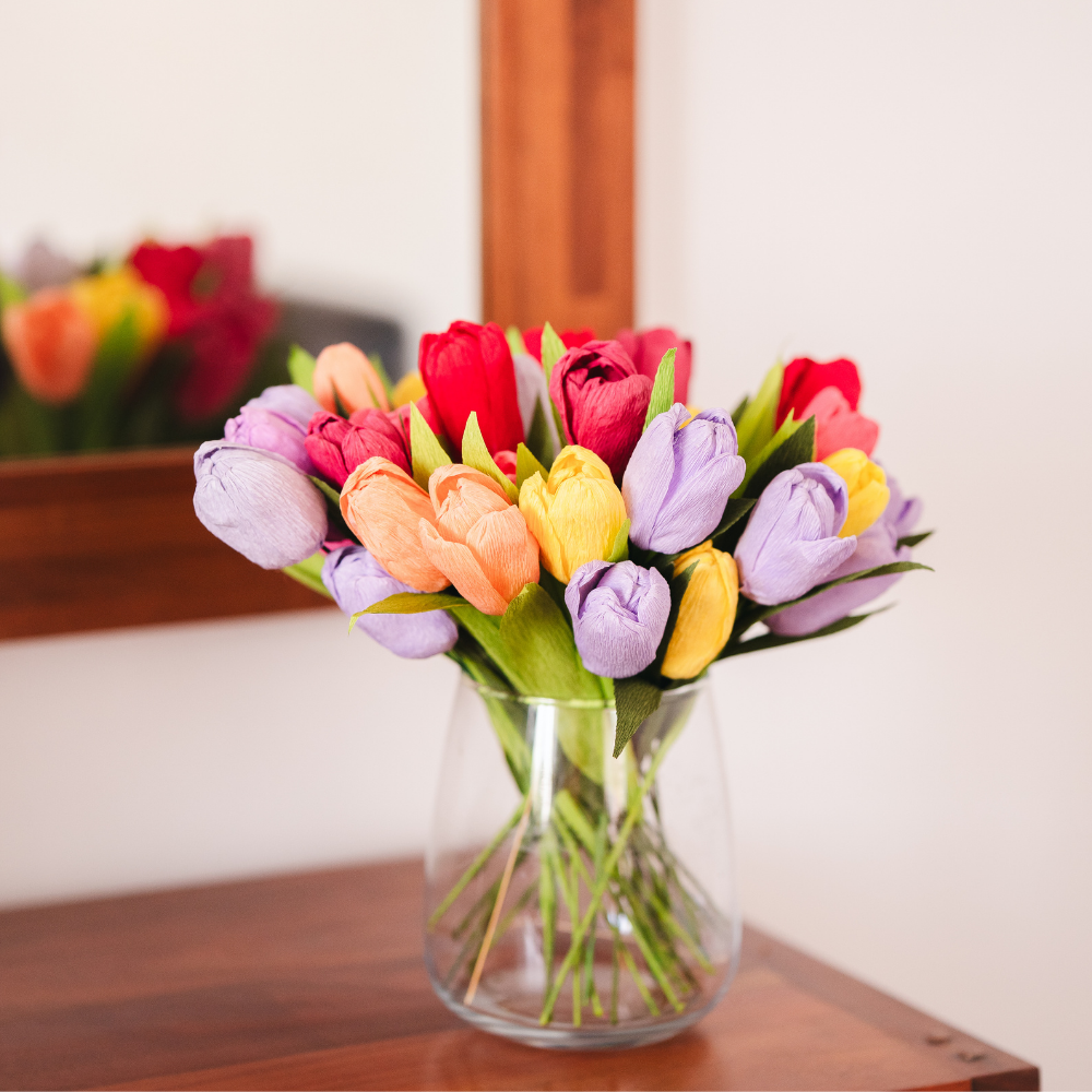 Bouquet Composition - Tulipes Pastel