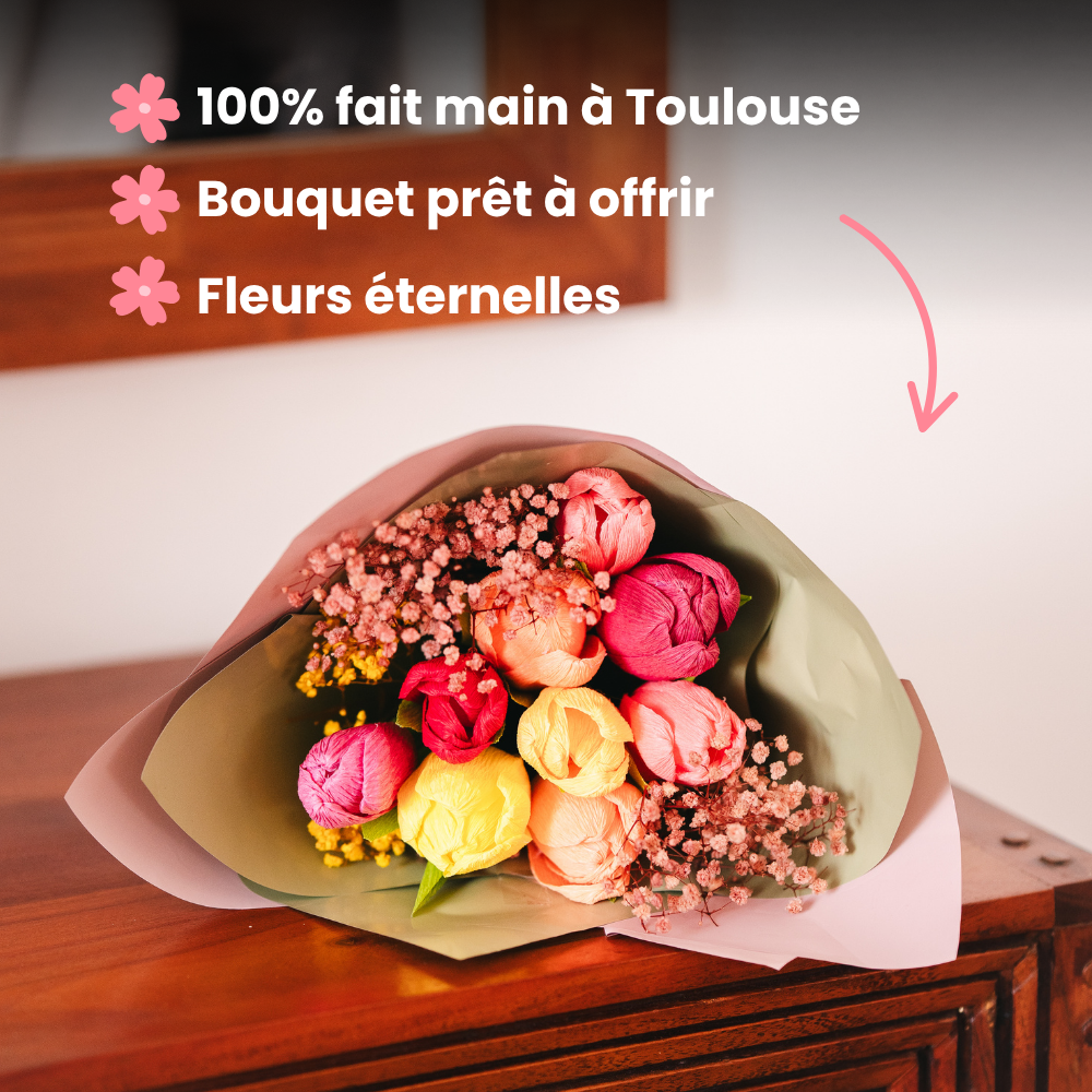 Bouquet Composition - Tulipes Pastel