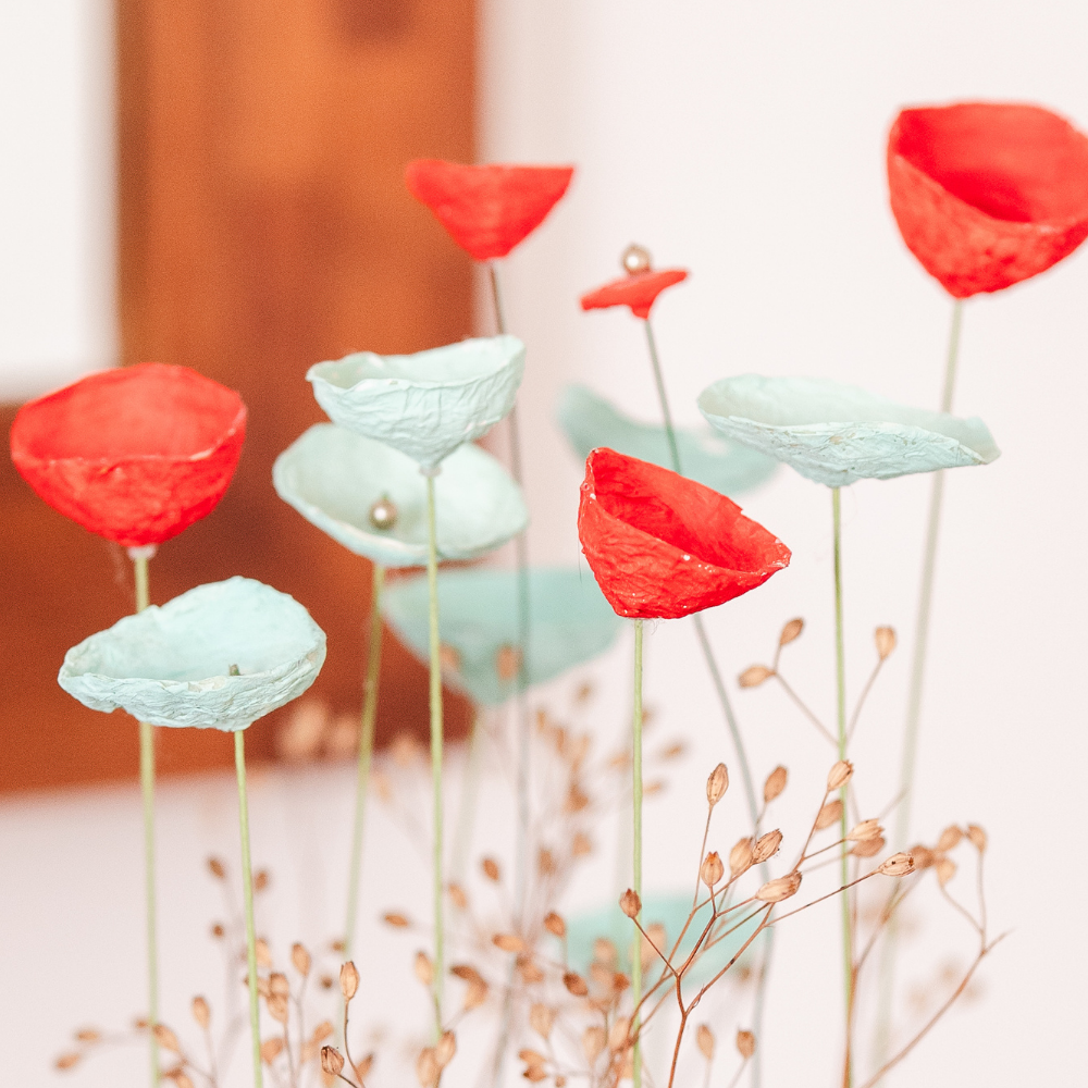 Jardin poétique – Coquelicots pastel
