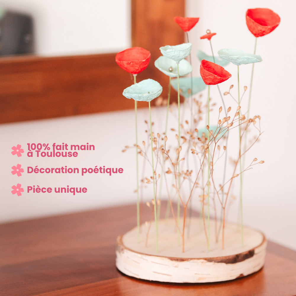 Jardin poétique – Coquelicots pastel