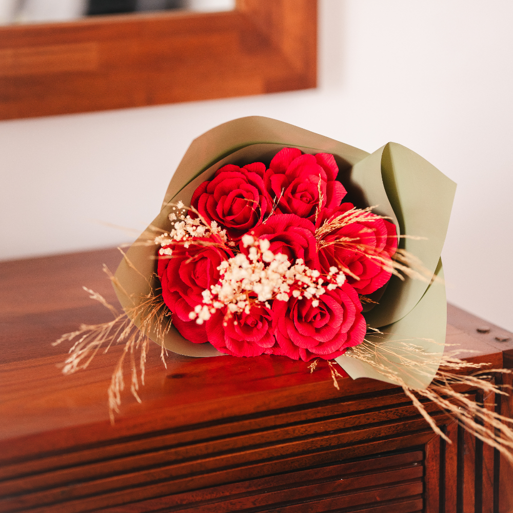 Bouquet de roses - Rouge intense
